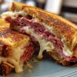 beef reuben sandwich with corned beef