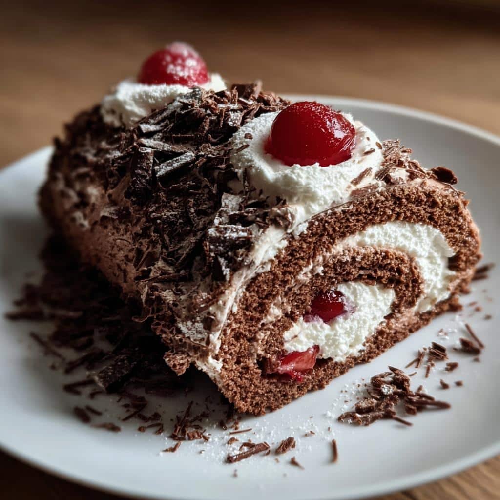 black forest cake roll - detail 1