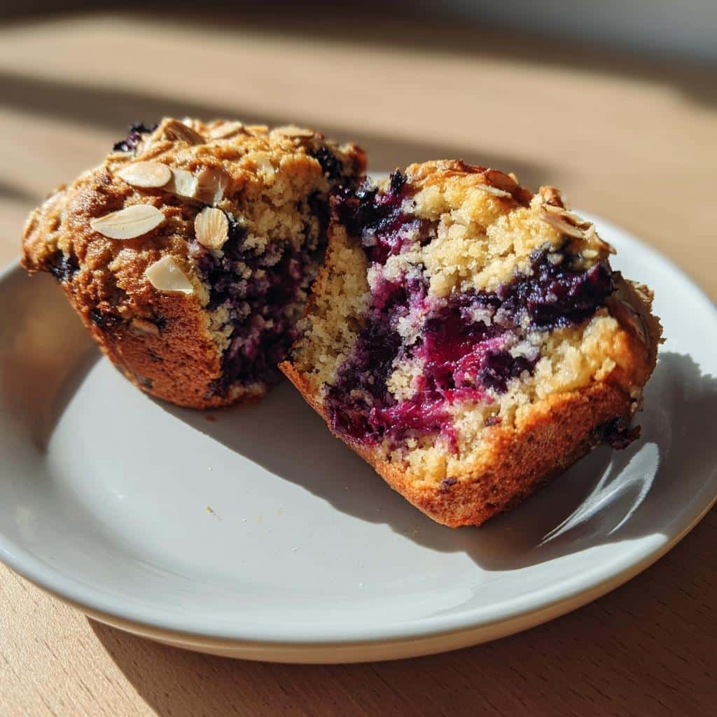 Irresistible Blueberry Almond Power Muffins in 30 Minutes 3 blueberry almond power muffins - detail 1