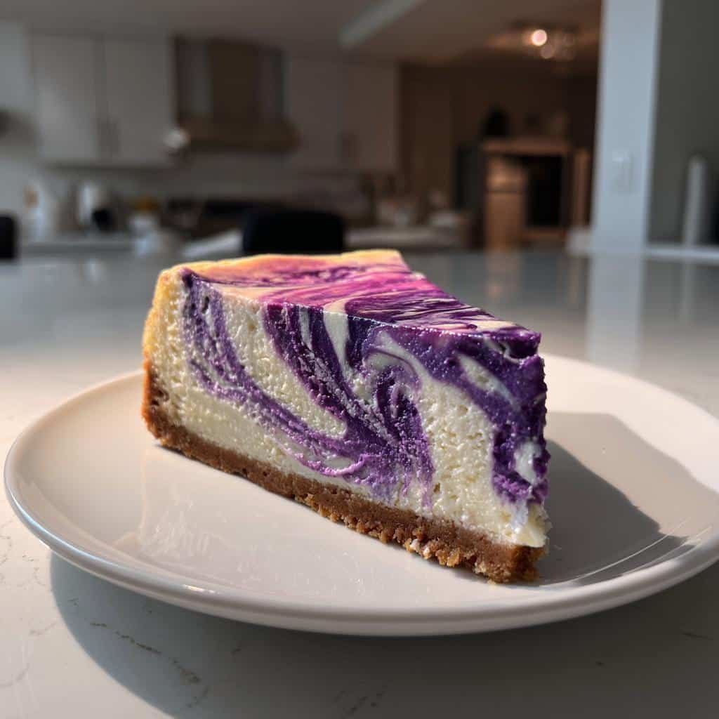 blueberry swirl cheesecake - detail 1