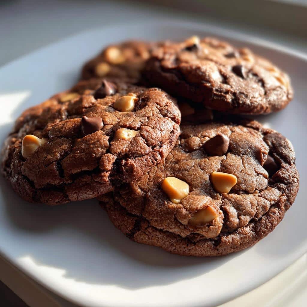 chocolate peanut butter chip cookies - detail 1