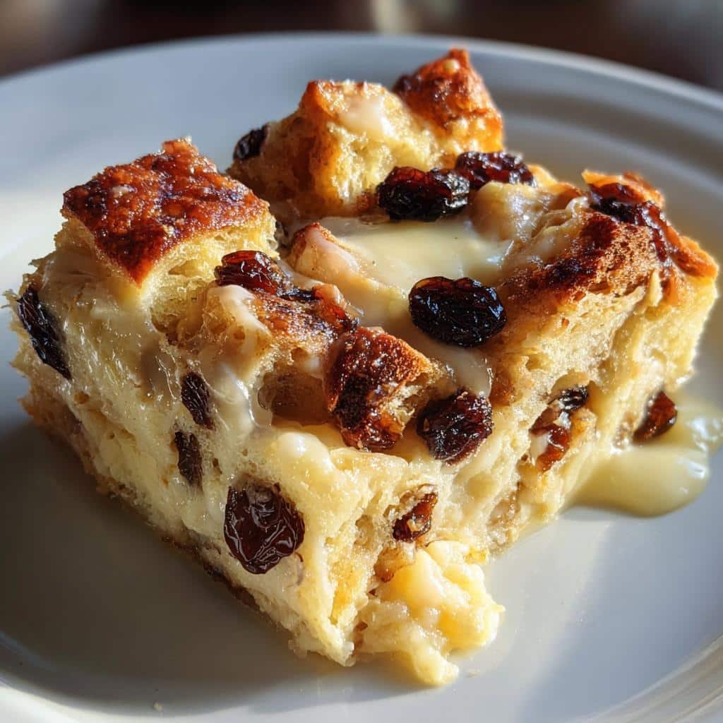 cinnamon raisin bread pudding - detail 1