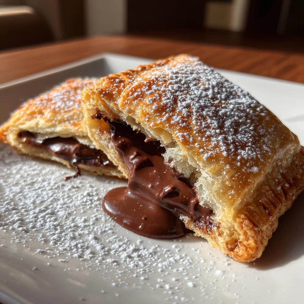 fudge chocolate pastry tarts like pop tarts - detail 1