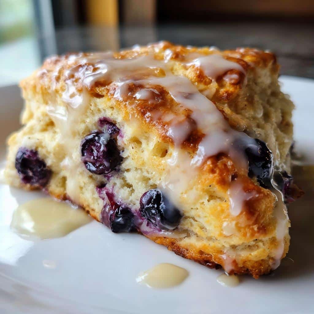 glazed lemon blueberry scones - detail 1