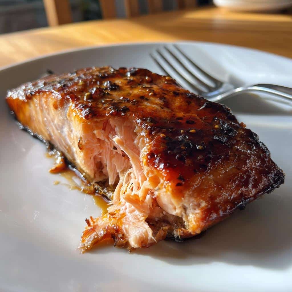 25-Minute Honey Garlic Soy Glazed Salmon - Easy Bite of Heaven 3 honey garlic soy glazed salmon - detail 1