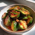 korean cucumber kimchi a tangy and refreshing side dish