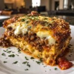 parmesan garlic beef cheeseburger lasagna