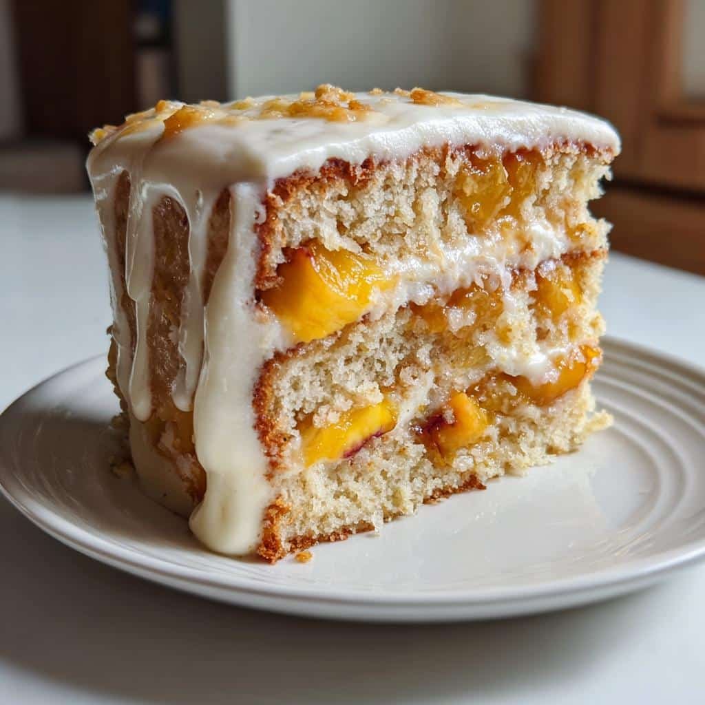 peach cake with cream cheese frosting recipe - detail 1