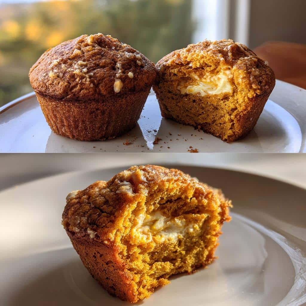 pumpkin cream cheese muffins - detail 1