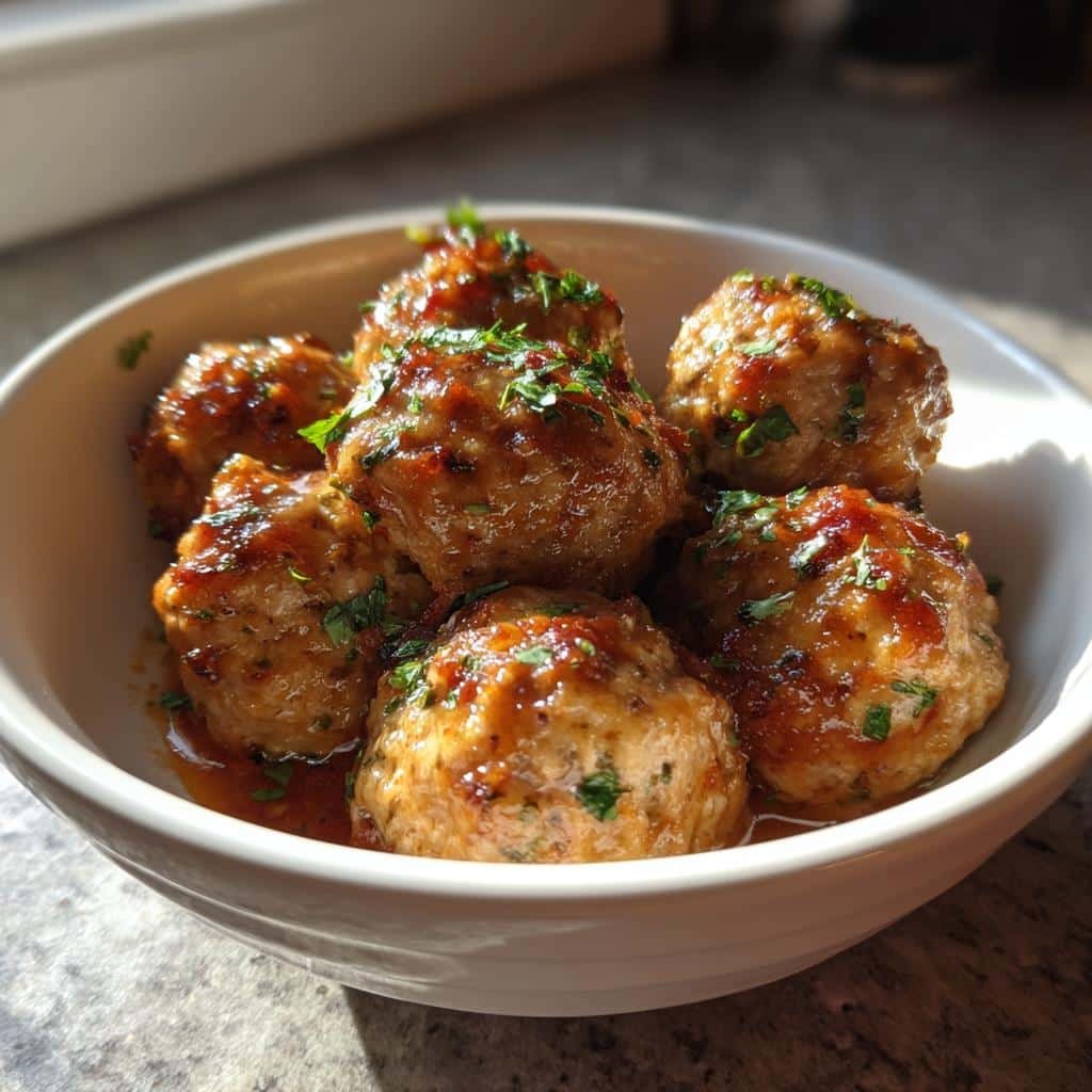 slow cooker turkey meatballs - detail 1