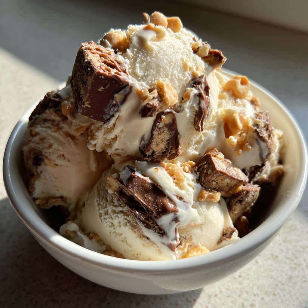 snickers reeses cookie dough ice cream - detail 1