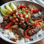 steak fajita bowls with pico de gallo