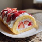 strawberry shortcake roll cheesecake cake