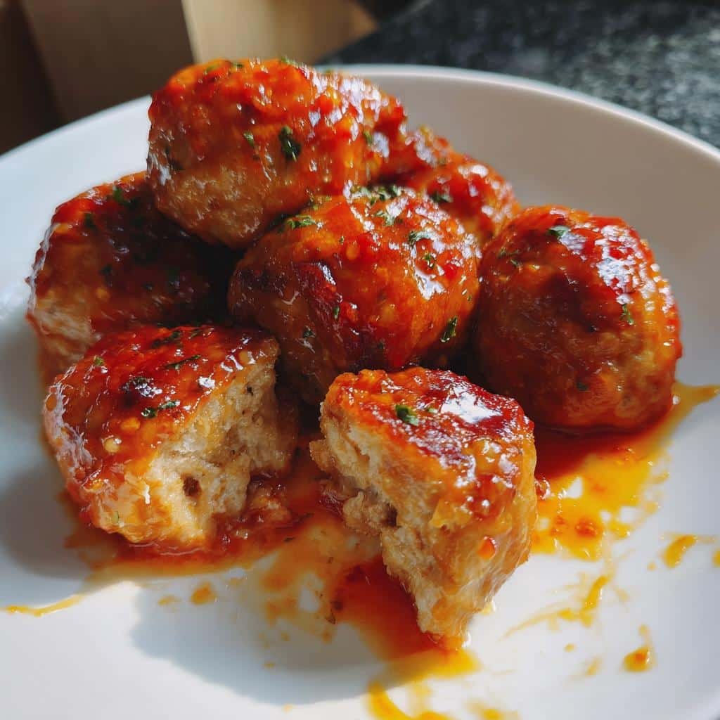 sweet and sour meatballs - detail 1