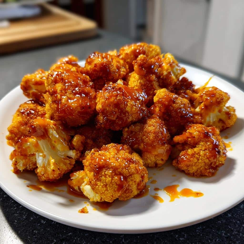 air fryer cauliflower buffalo wings - detail 1