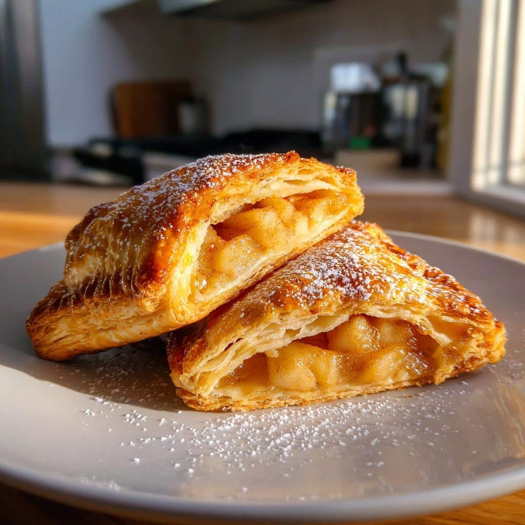 apple turnovers puff pastry - detail 1