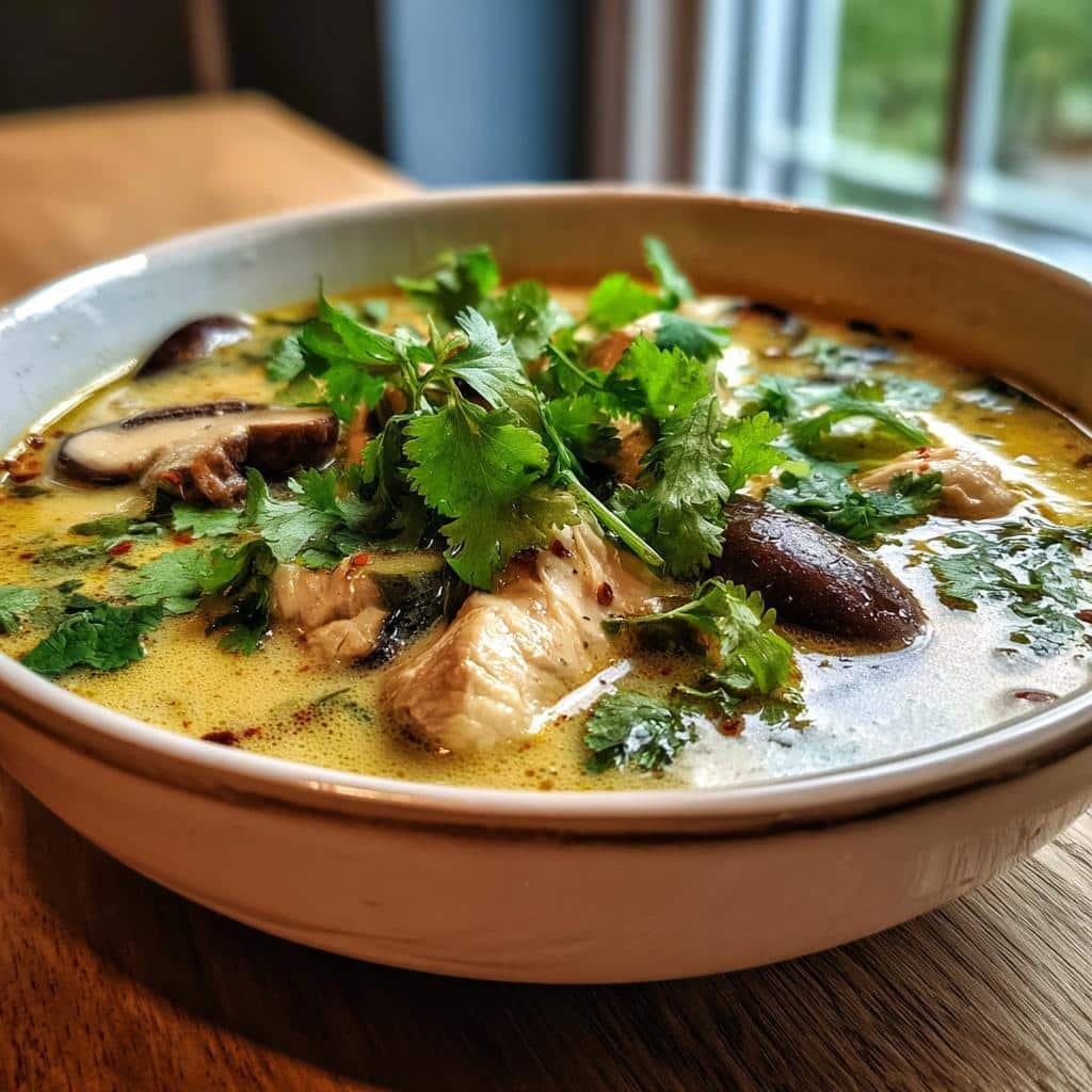 30-Minute Authentic Tom Kha Gai Soup Recipe (So Creamy!) 3 authentic tom kha gai soup - detail 1