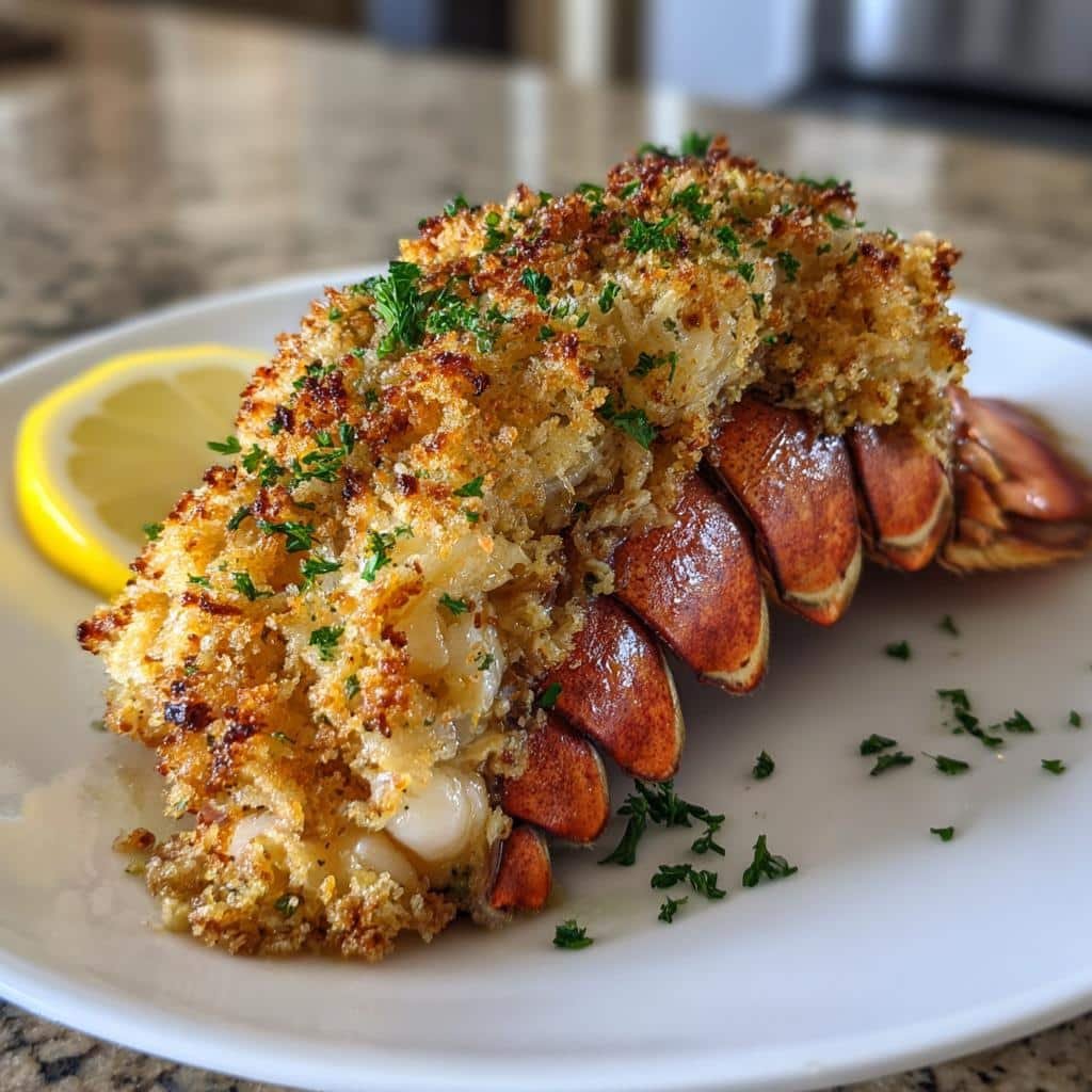 baked stuffed lobster tail delight - detail 1