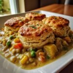 biscuit vegetable pot pie casserole