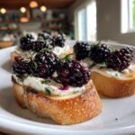 blackberry goat cheese crostini
