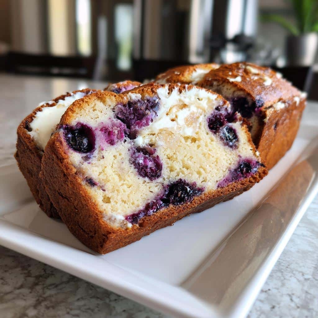 blueberry cream cheese bread - detail 1