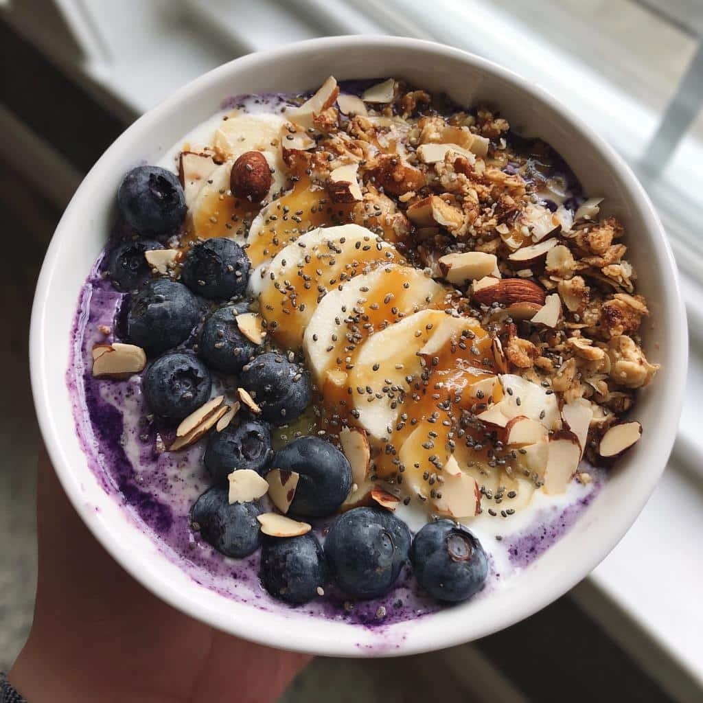 blueberry smoothie bowl - detail 1