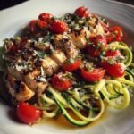 bruschetta chicken with zucchini noodles