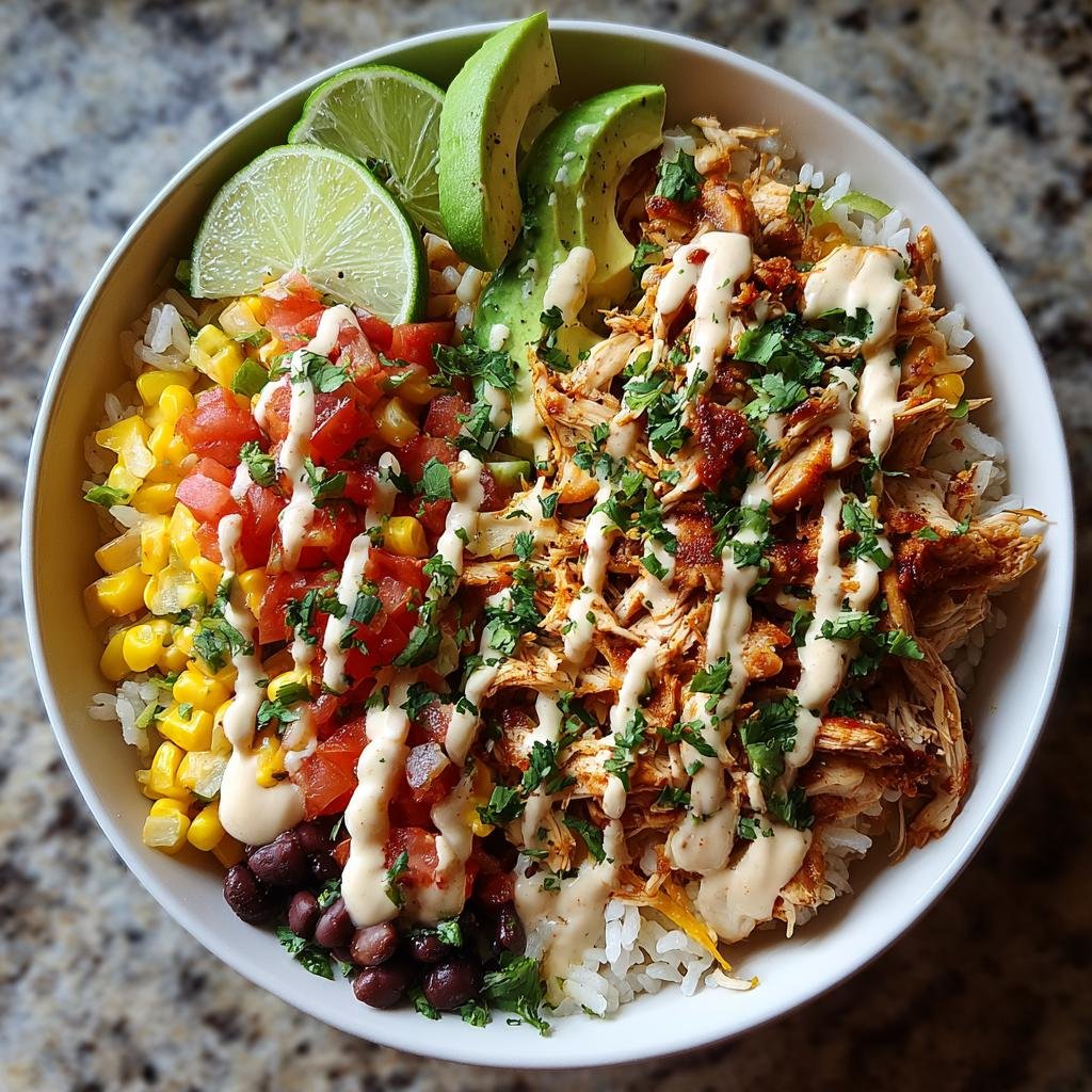 burrito bowls with pico de gallo chipotle aioli - detail 1