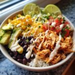 burrito bowls with pico de gallo chipotle aioli