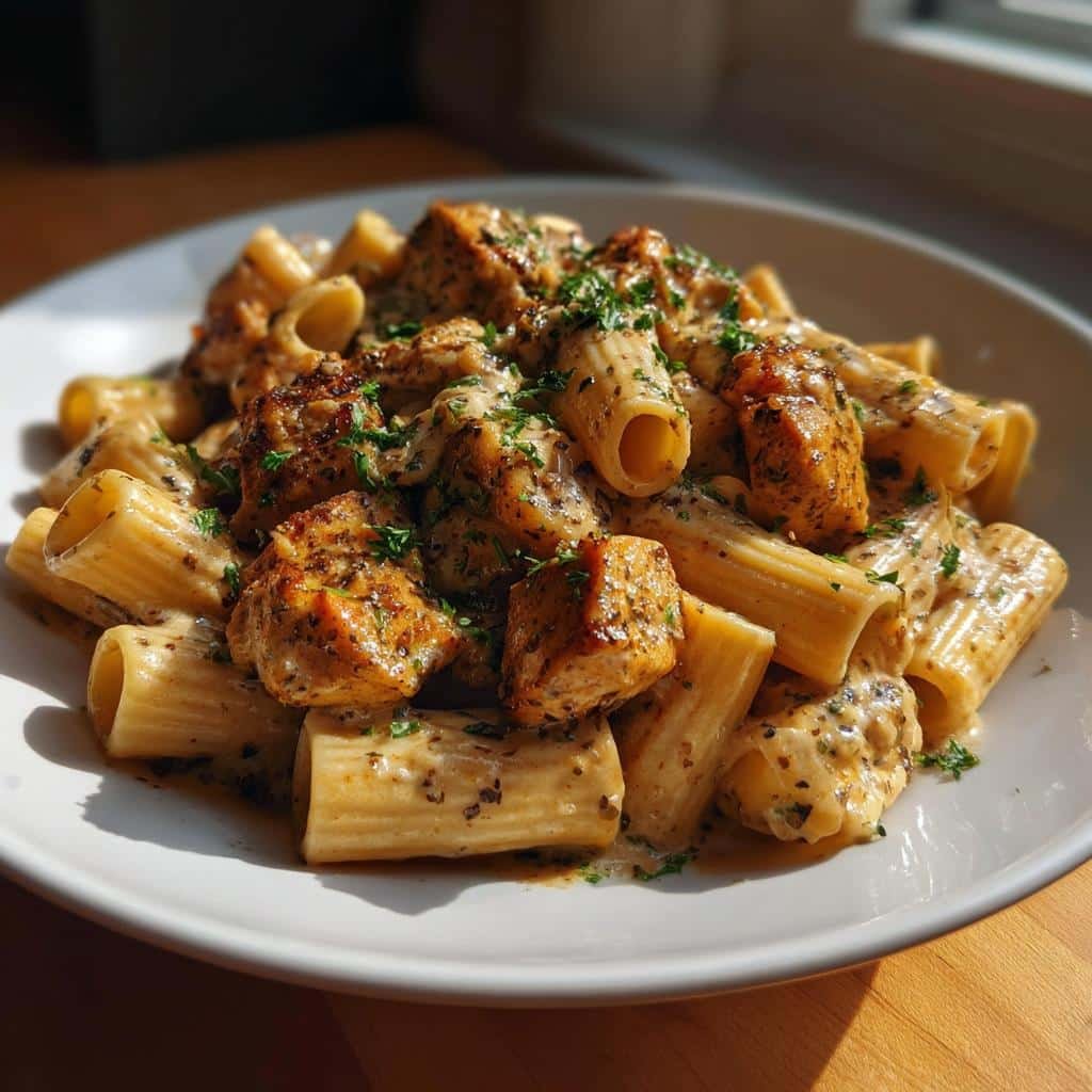 Spicy Cajun Chicken Bites with Creamy Rigatoni in 30 Minutes 3 cajun chicken bites with creamy rigatoni - detail 1