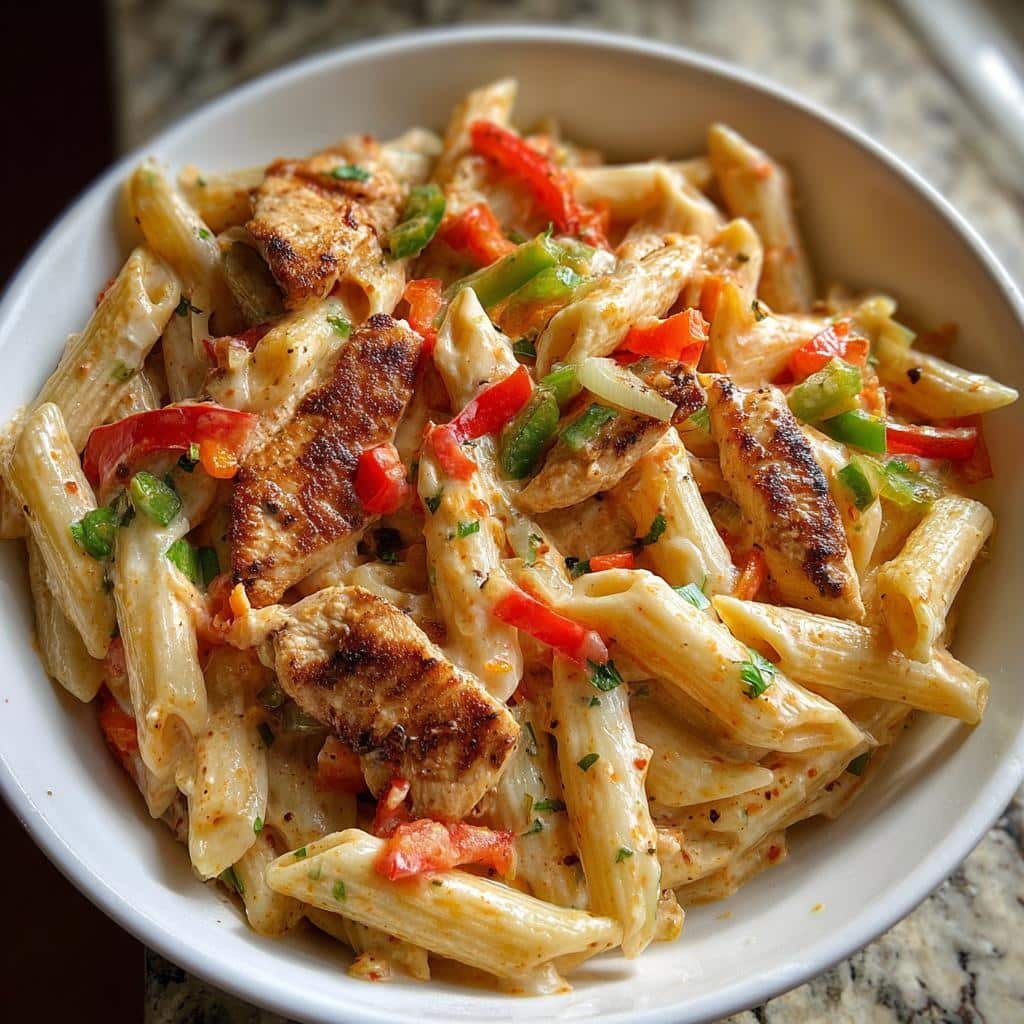 cajun chicken pasta - detail 1