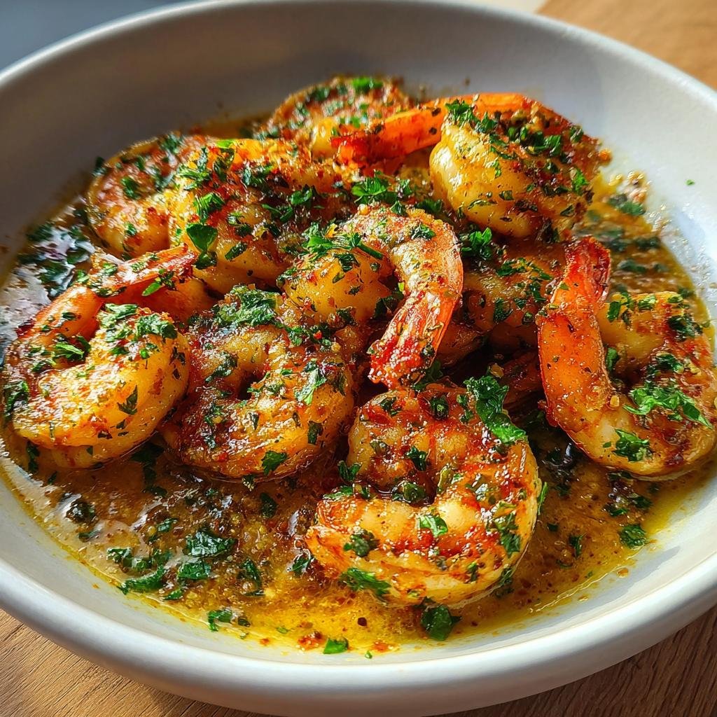cajun shrimp with garlic butter sauce - detail 1