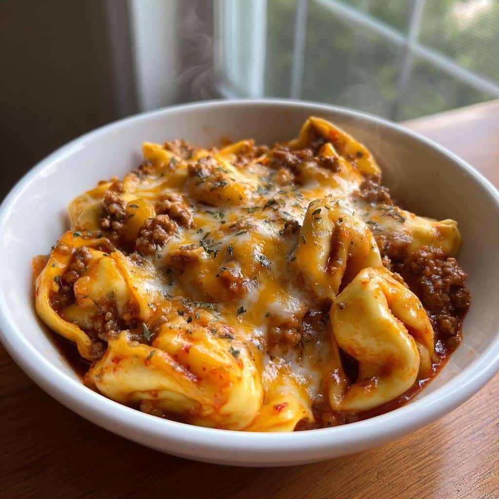 cheesy beef enchilada tortellini - detail 1