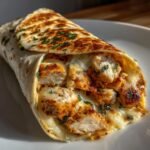 cheesy garlic chicken wraps