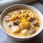 cheesy hamburger potato soup