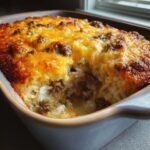 cheesy hamburger rice casserole