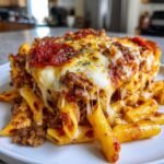 cheesy meat lovers pizza casserole
