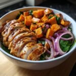 chicken and sweet potato bowls for two