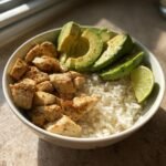 chicken rice avocado bowl