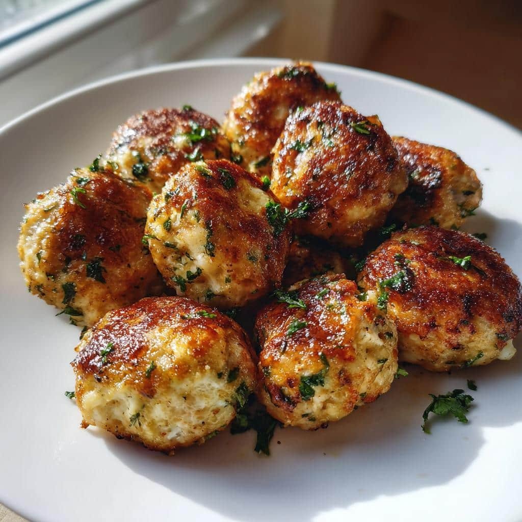 chicken ricotta meatballs - detail 1