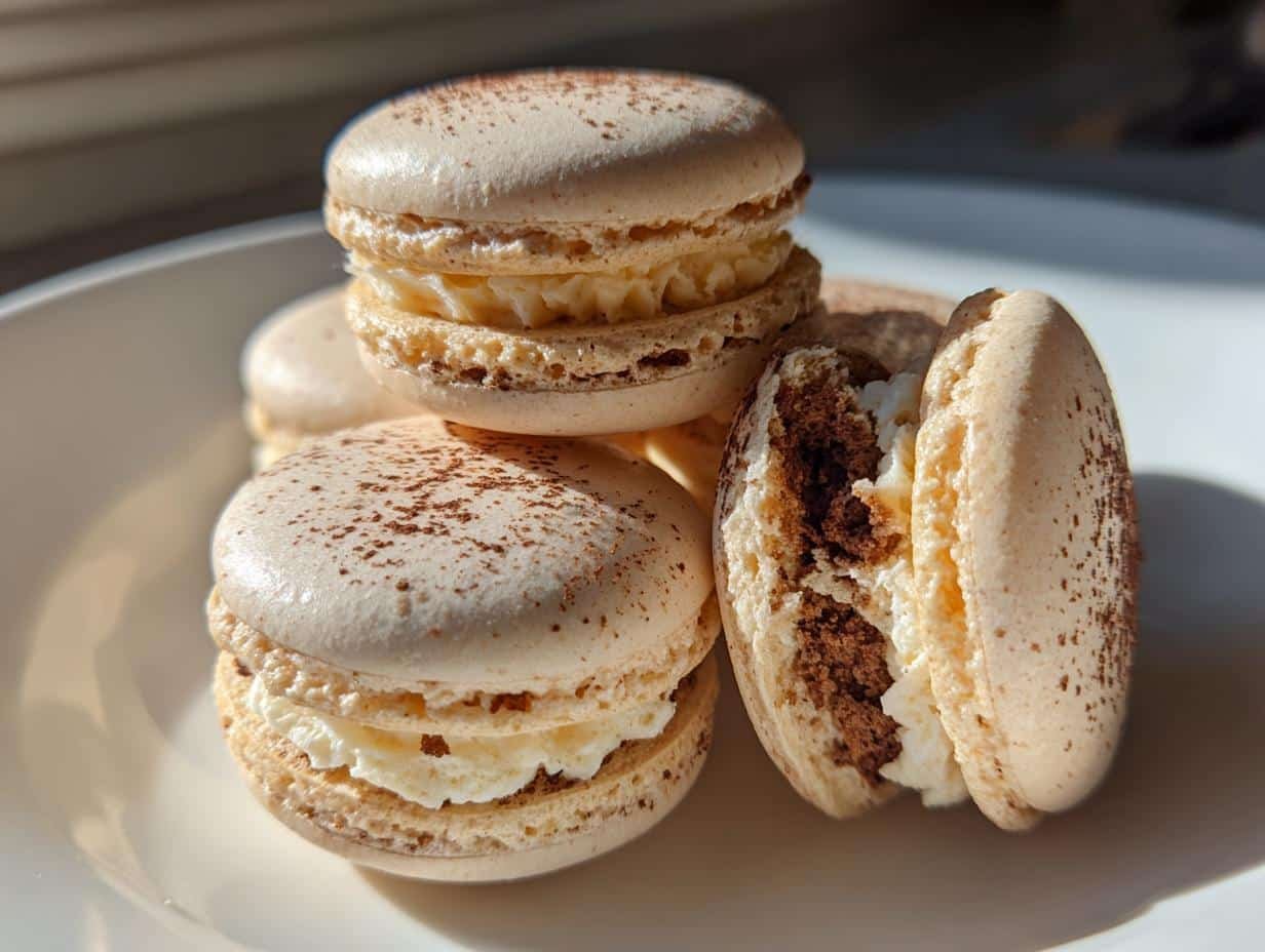 coffee macarons - detail 1