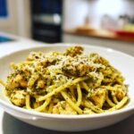 creamy chicken pesto pasta