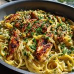 creamy one pot cajun chicken linguine with garlic parmesan sauce