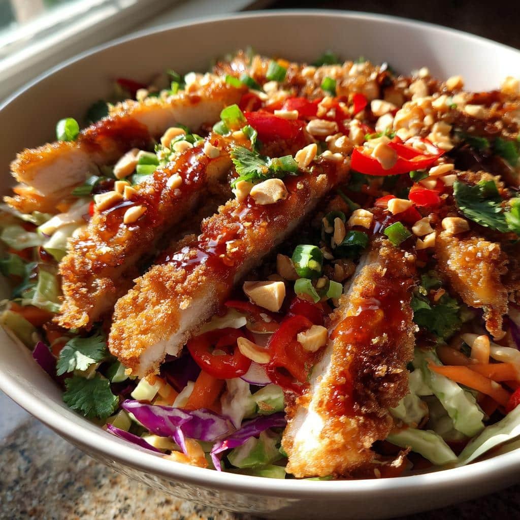 crispy asian chicken salad - detail 1