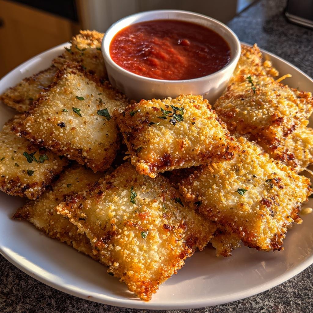 crispy fried ravioli - detail 1