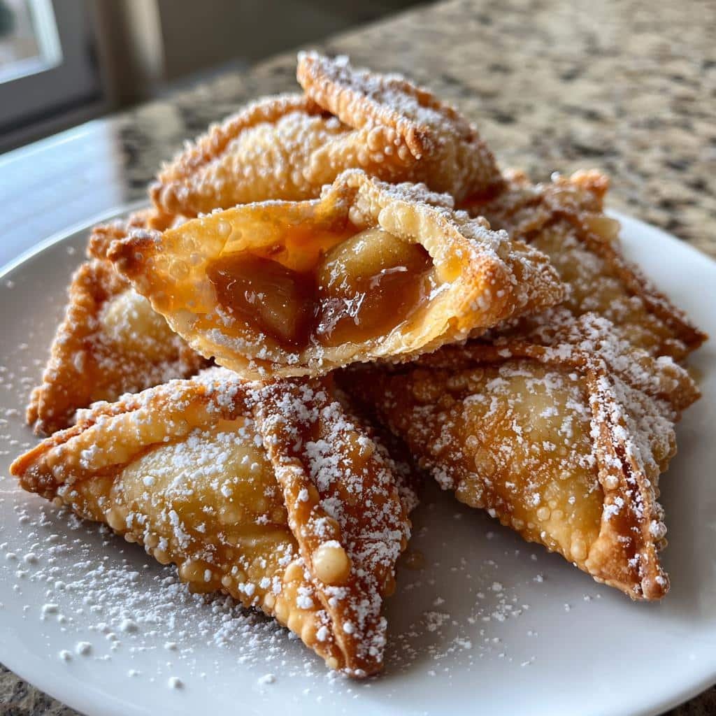 easy air fryer caramel apple wontons - detail 1