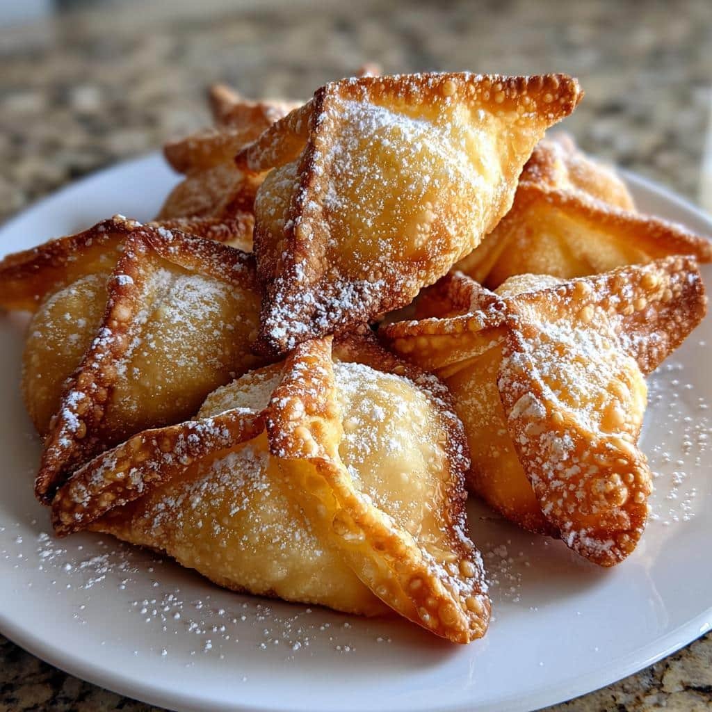 easy air fryer caramel apple wontons
