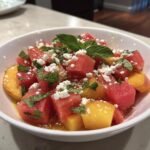 easy summer peach watermelon salad