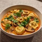 easy thai red curry dumpling soup
