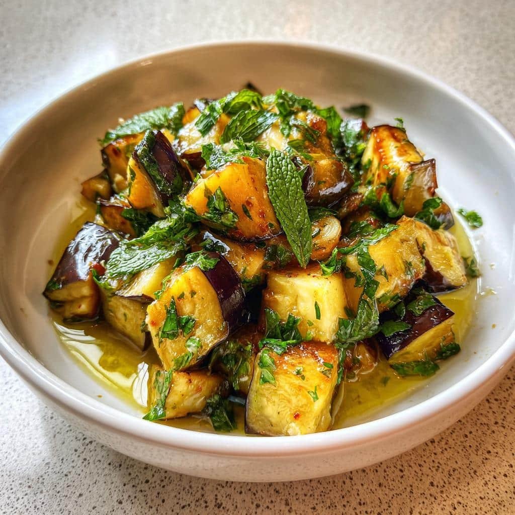 eggplant salad - detail 1